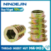 5 30pcs thread insert nut m4 m5 m6 m8 carbon steel zinc plated internal and external thread insert furniture connector