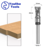 bearing ultra perfomance compression flush trim solid carbide cnc router bit for woodworking end mill 1/4" 6mm shank