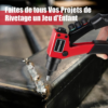 riveteuse manuelle avec 200 rivets et 4 outils embouts de rivets interchangeables À volonté avec Étui de transport