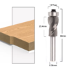 bearing ultra perfomance compression flush trim solid carbide cnc router bit for woodworking end mill 1/4" 6mm shank