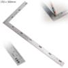 1pc metal steel square set 90 degree angle metric try mitre square ruler 150 x 300mm 250x500mm measurement instruments