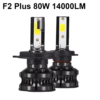 yhkoms 80w 14000lm car haedlight h4 h7 h1 led h8 h9 h11 4300k 5000k 6500k 8000k 25000k auto fog light 80w 16000lm 12v led bulb