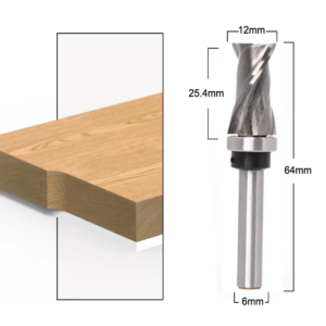 bearing ultra perfomance compression flush trim solid carbide cnc router bit for woodworking end mill 1/4" 6mm shank