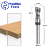 bearing ultra perfomance compression flush trim solid carbide cnc router bit for woodworking end mill 1/4" 6mm shank